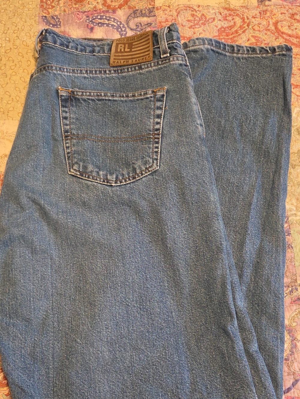 Ralph Lauren Men's Bootcut Blue Denim Jeans